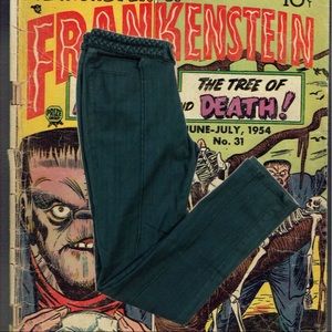 🦠BLUE GREY JEANS WITH BRAID WAISTBAND🦠